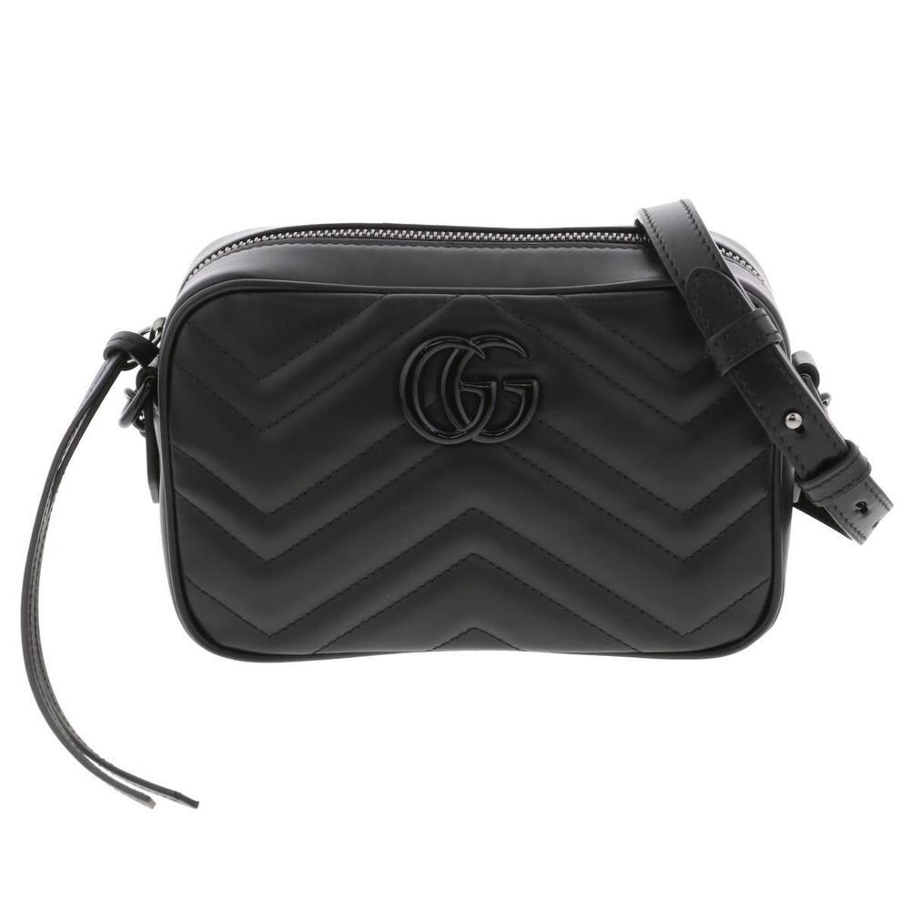 GUCCI GG Marmont Shoulder Bag Black - Picture 1 of 6
